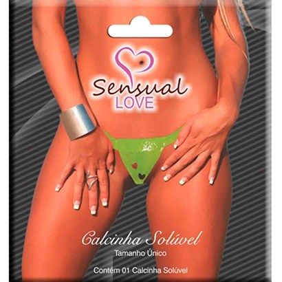 Calcinha Fantasia Solúvel Sensual Love